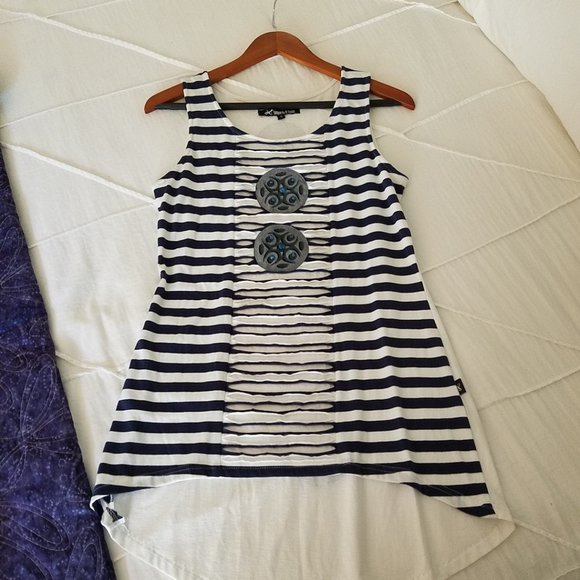 NWT Cute high/low organic cotton tunic, S Nepal - Picture 6 of 12